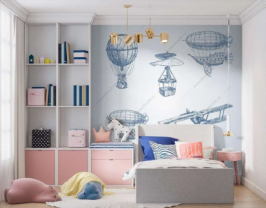 Фотообои в интерьере дирижабли  14-453 фото