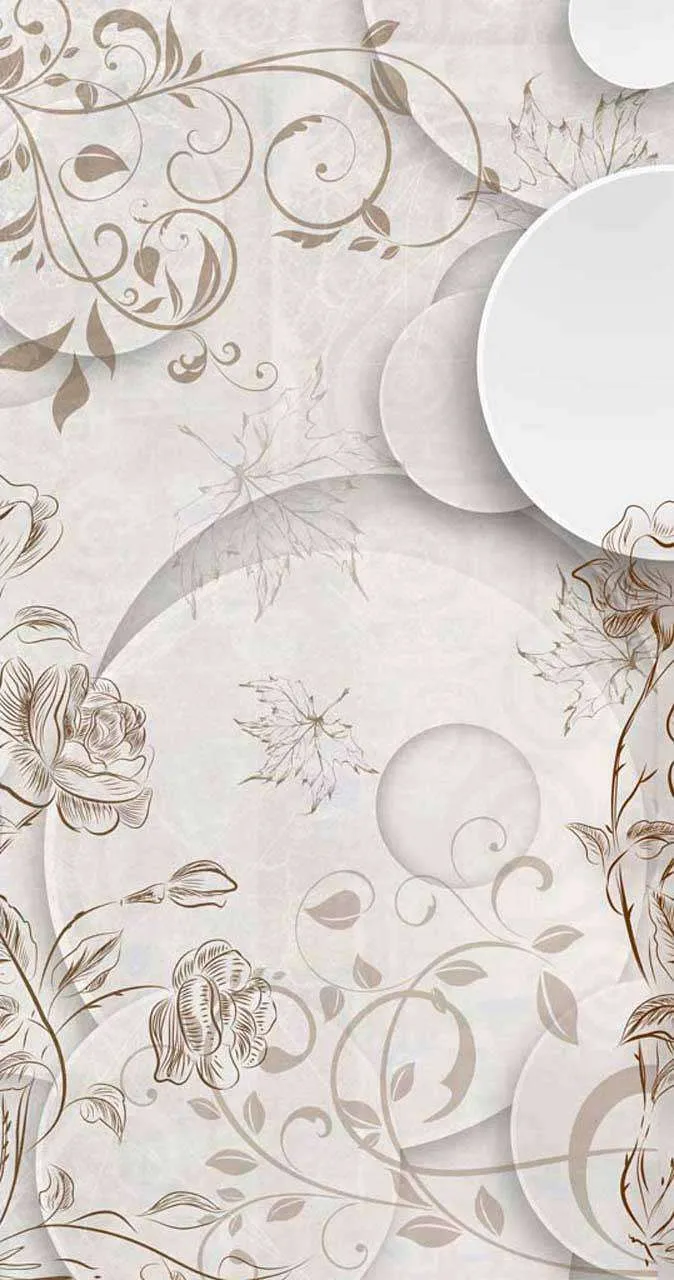 Фотообои в интерьере 3д цветы графические  7-831 фото