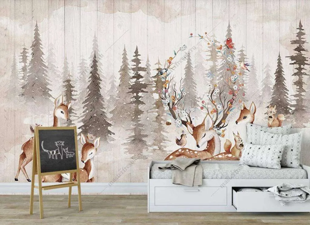 Фотообои в интерьере олени  15-874 фото