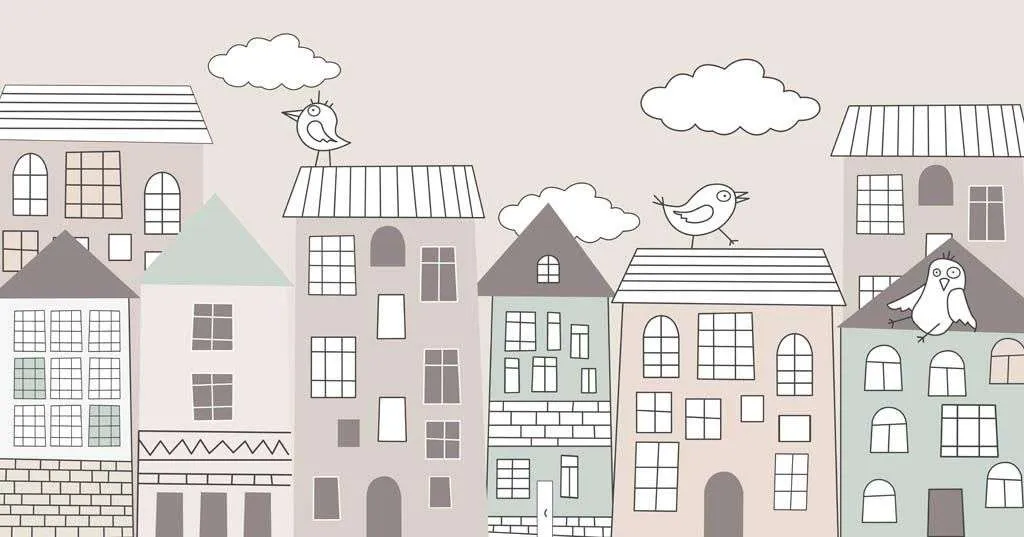 Фотообои в интерьере домики для детской  14-257 фото