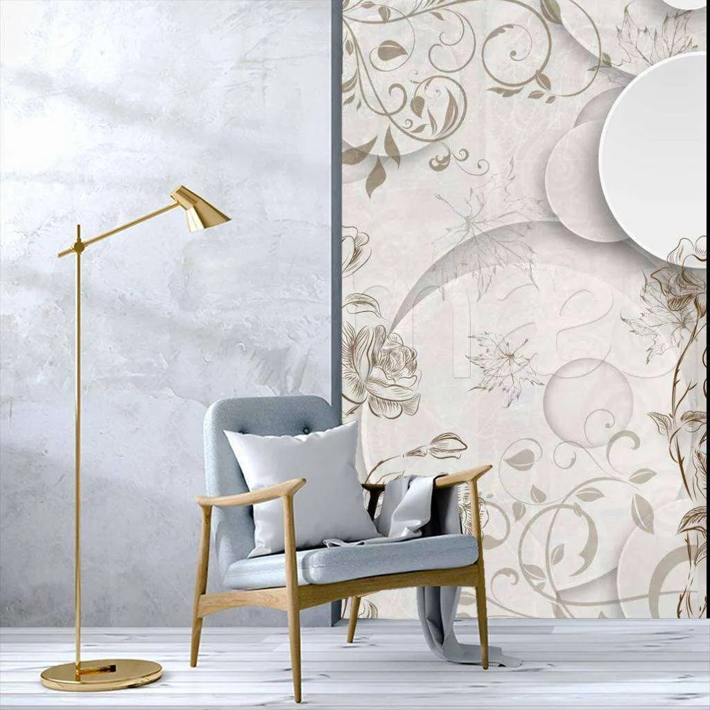 Фотообои 3д цветы графические  7-831