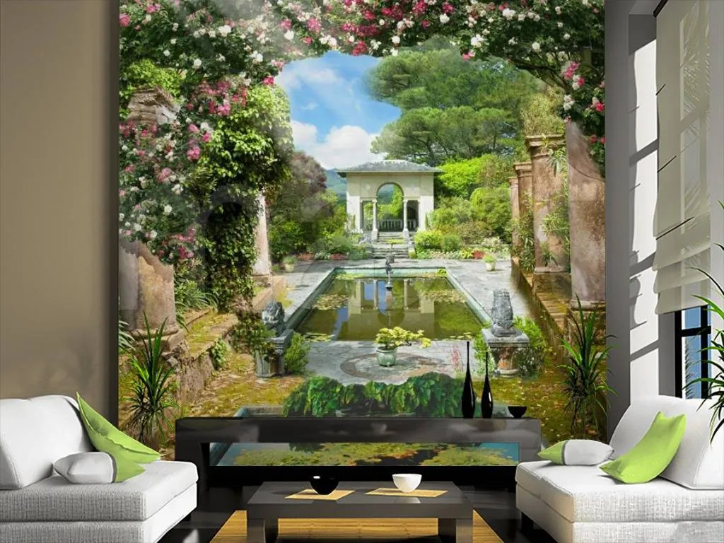 Фотообои Старинный пруд в парке  5-012