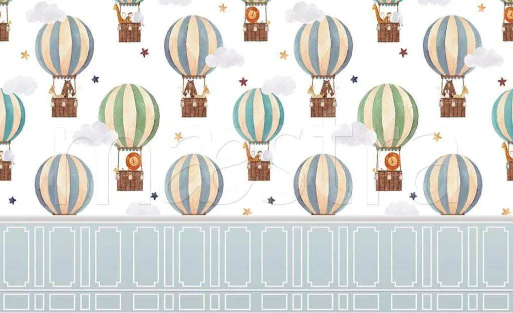 Фотообои в интерьере шары воздушные фон  15-117 фото