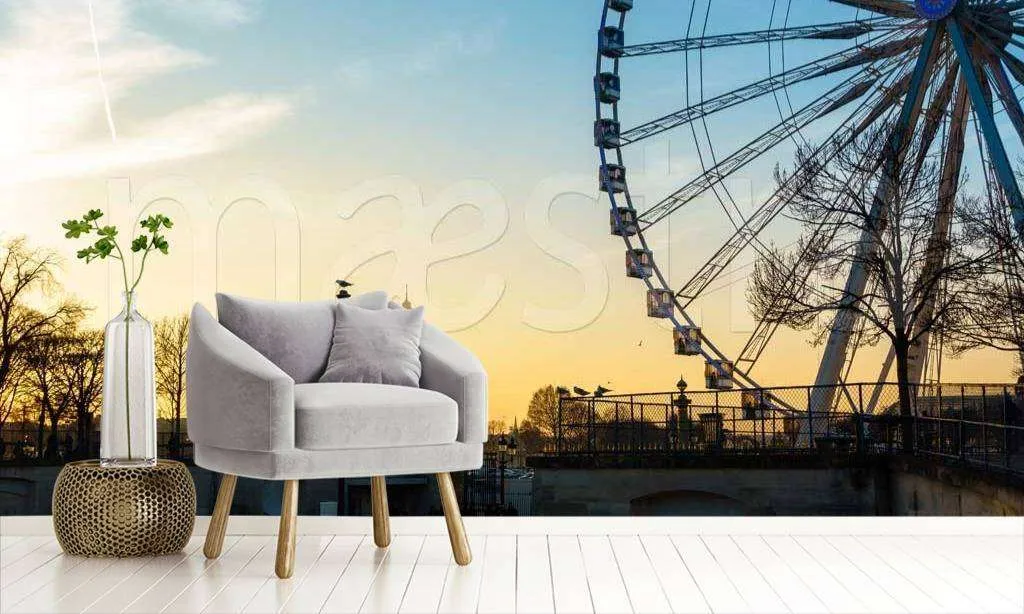 Фотообои Чертово колесо в Париже  9-751