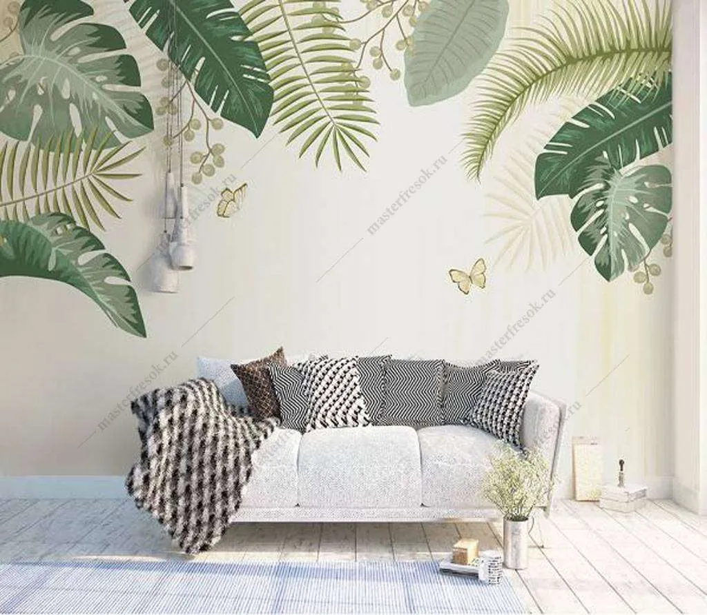 Фотообои Бесшовные обои на стену:  Зеленые тропики. Артикул: 16-172  