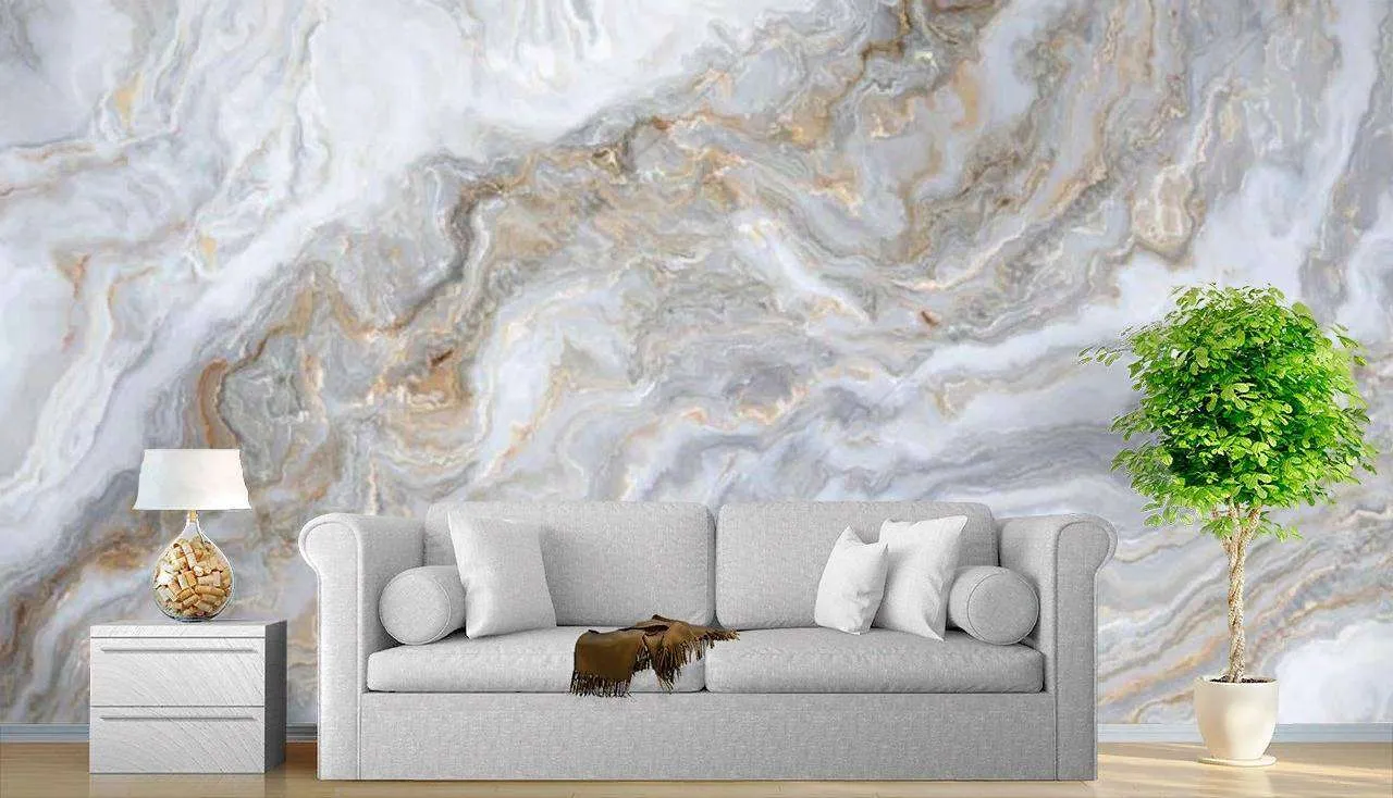 Фотообои в интерьере керамогранит под оникс  9-1079 фото