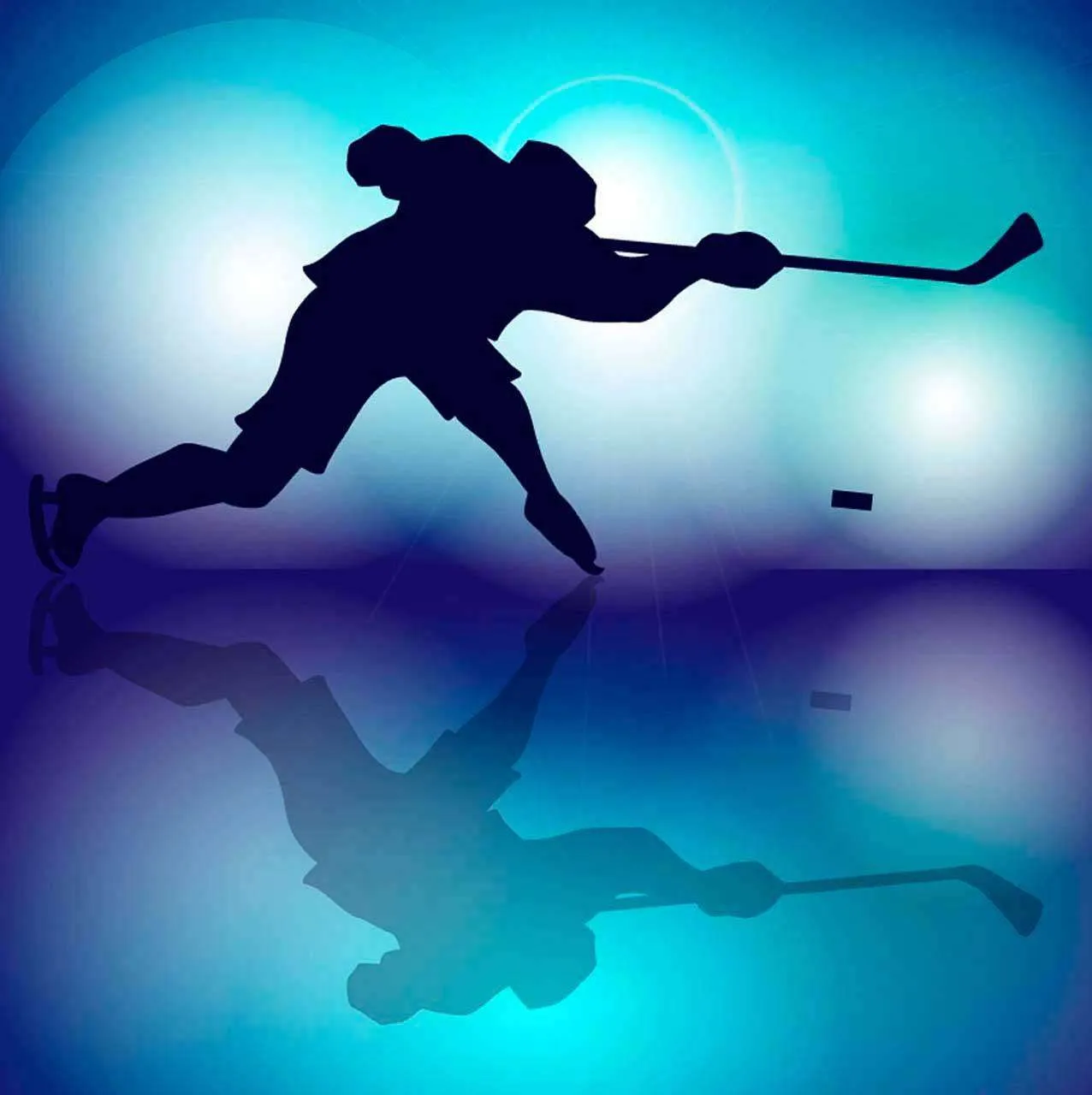 Фотообои в интерьере удар по шайбе  12-566 фото