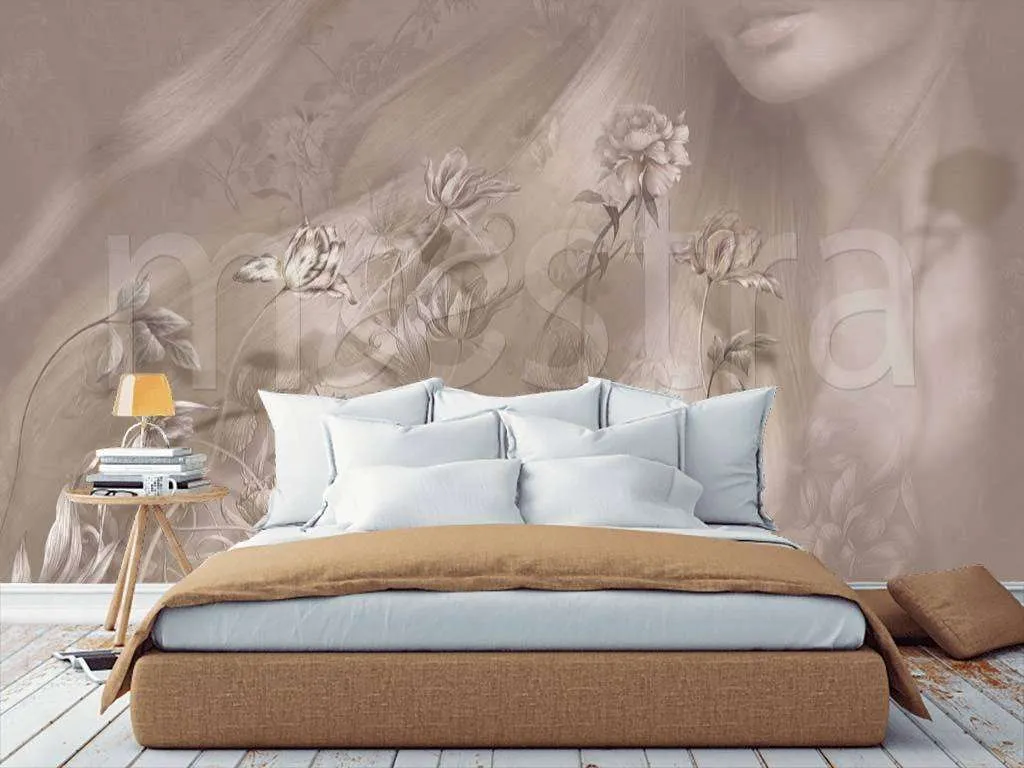 Фотообои 3д цветы нежные  7-706