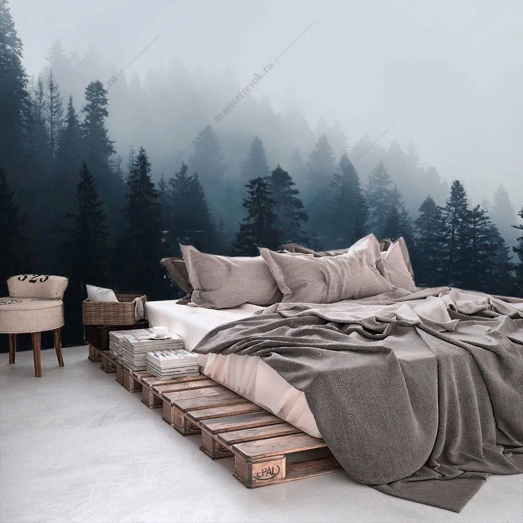 Фотообои в интерьере туманные пейзажи  9-1161 фото