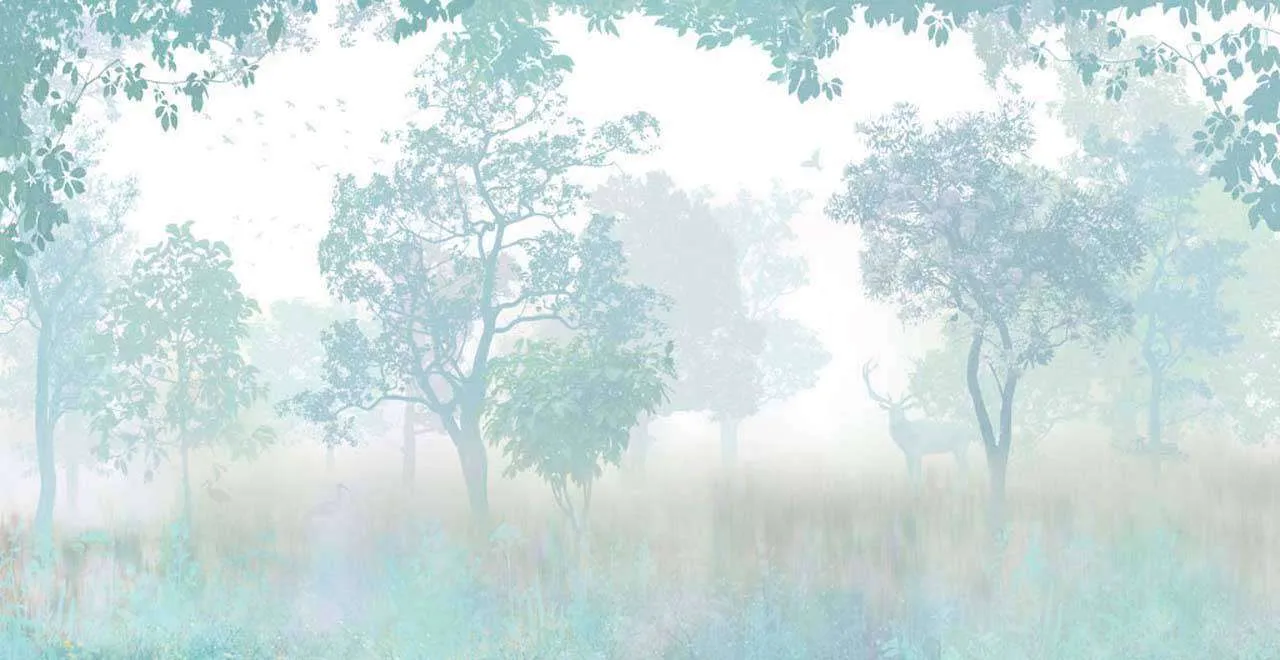 Фотообои в интерьере загадочный лес  13-087 фото