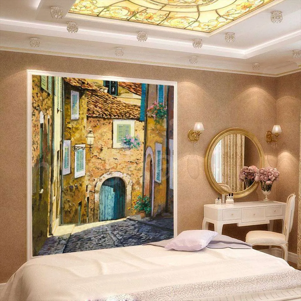 Фотообои Старинная улочка с брусчаткой  8-005