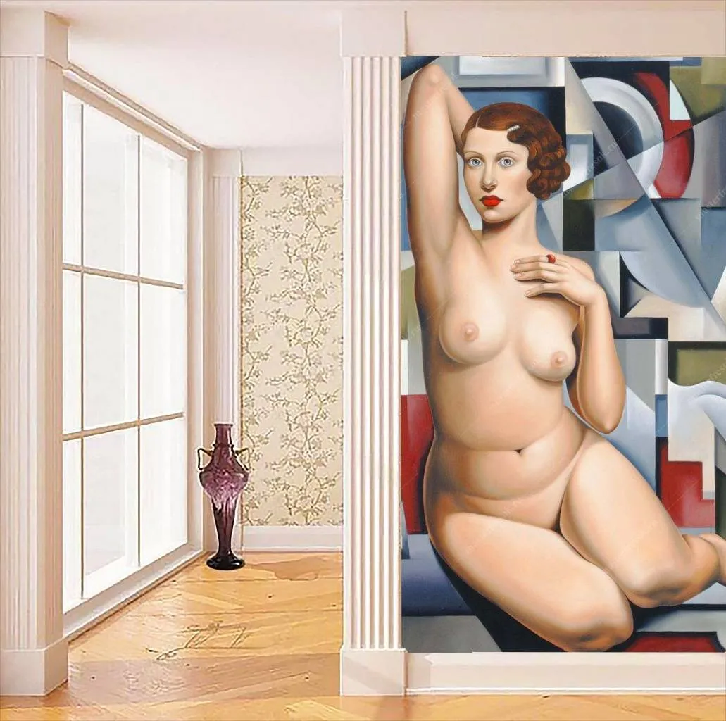 Фотообои Екатерина Абель - Сидящая обнаженная кубизма  8-292
