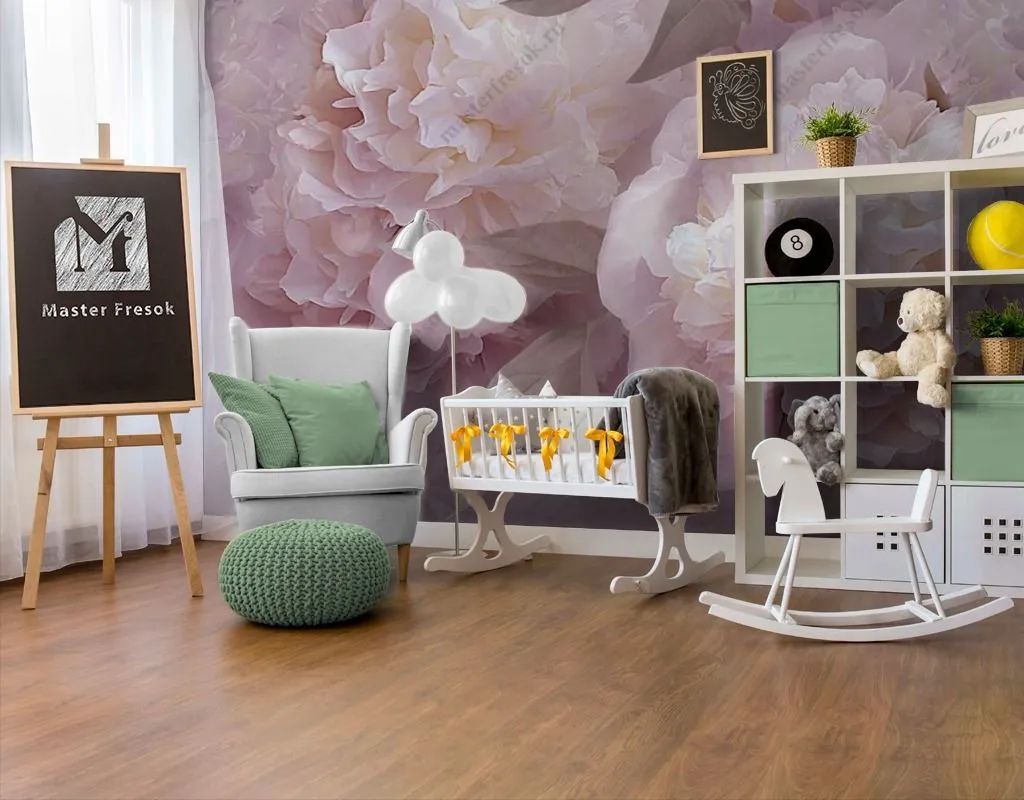 Фотообои Розовый букет пионов  13-411