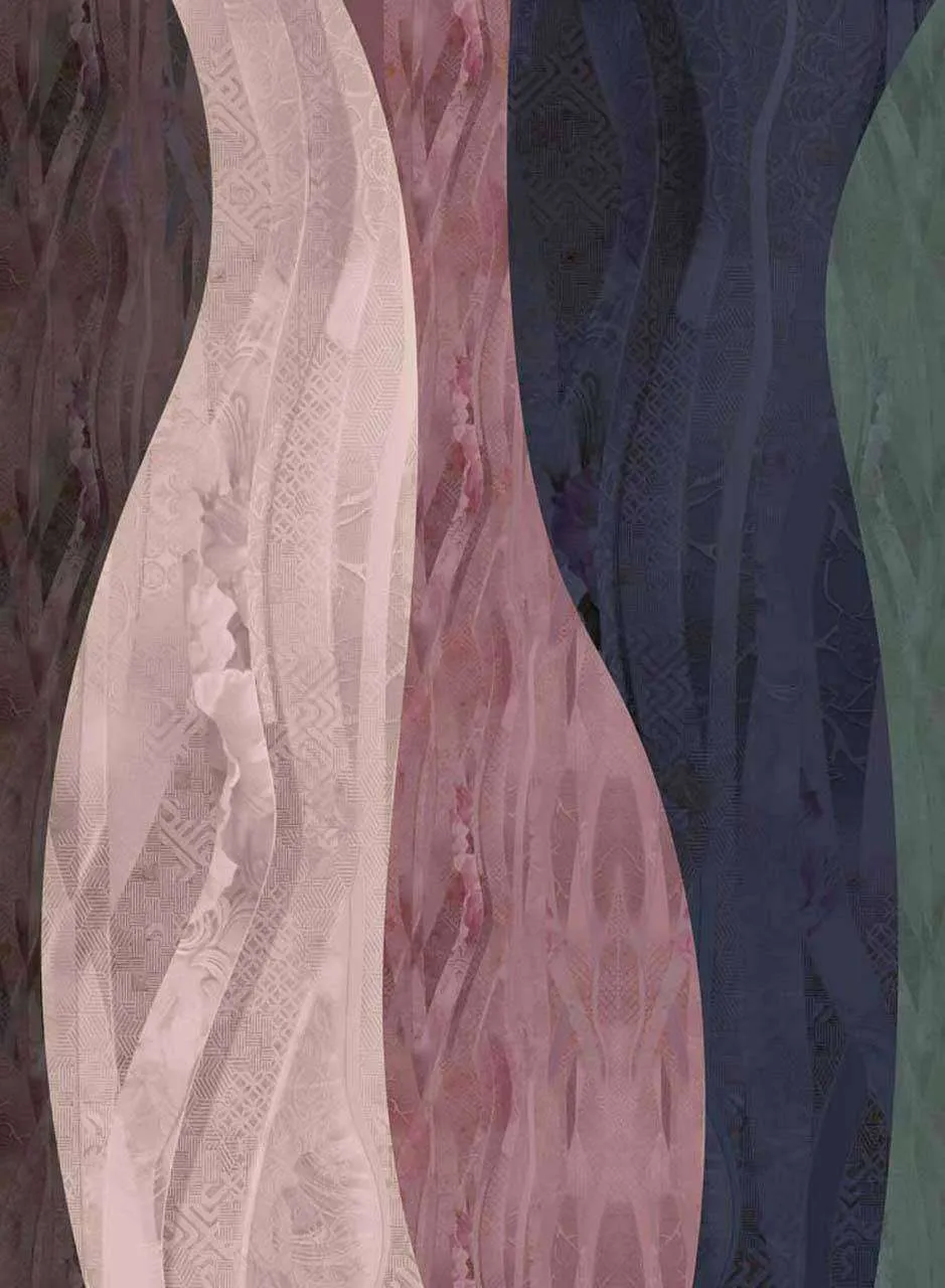 Фотообои в интерьере орнамент линии  7-762 фото