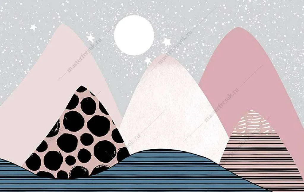 Фотообои в интерьере пятнистые горы  15-984 фото