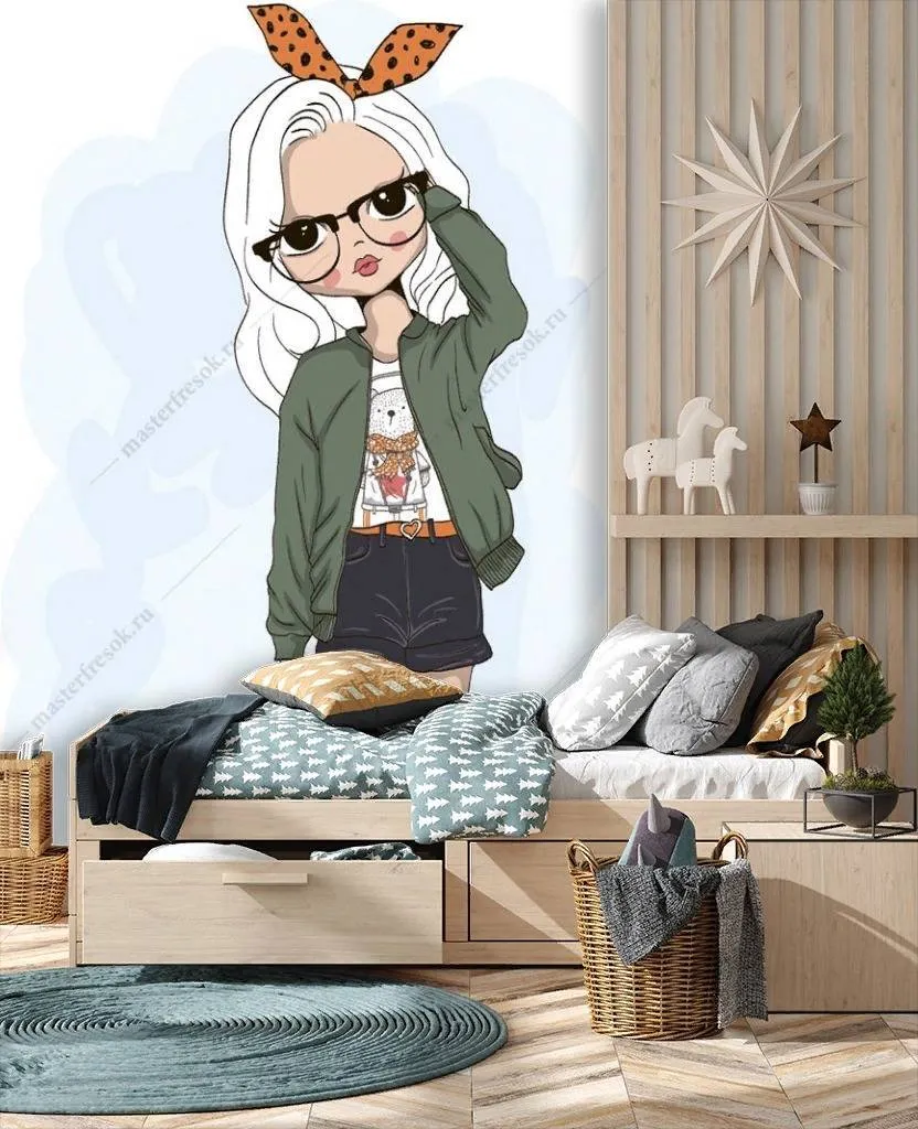 Фотообои Девочка с собачкой  12-1135