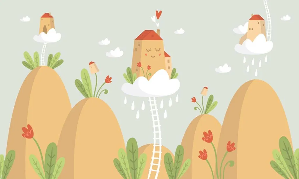 Фотообои в интерьере холмы желтые  12-963 фото