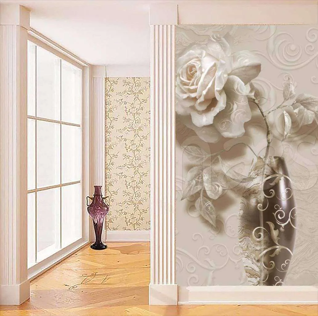 Фотообои Бесшовные обои на стену:  3д роза. Артикул: 7-689  