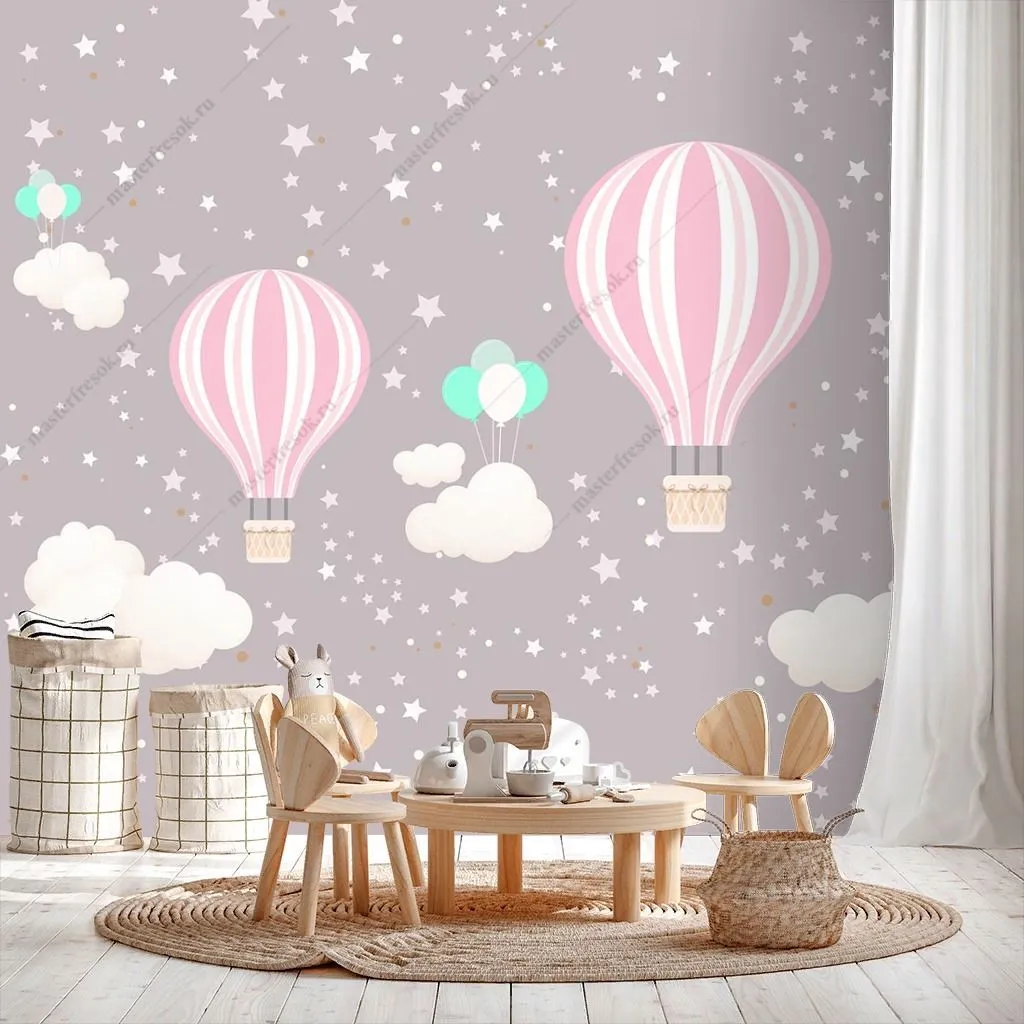 Фотообои Розовый воздушный шар  14-318