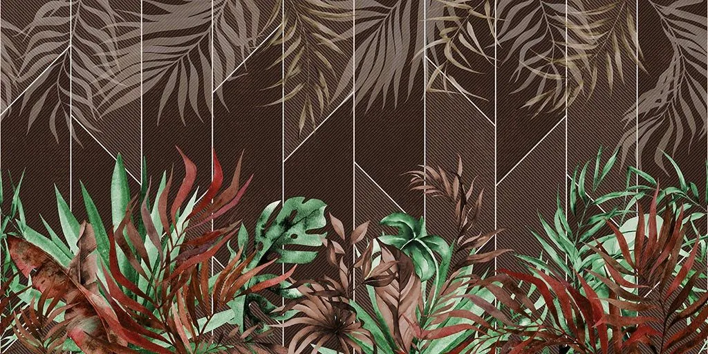 Фотообои в интерьере тропические цветы  9-1267 фото