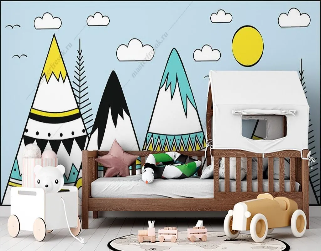 Фотообои Яркие скандинавские горы  12-1554