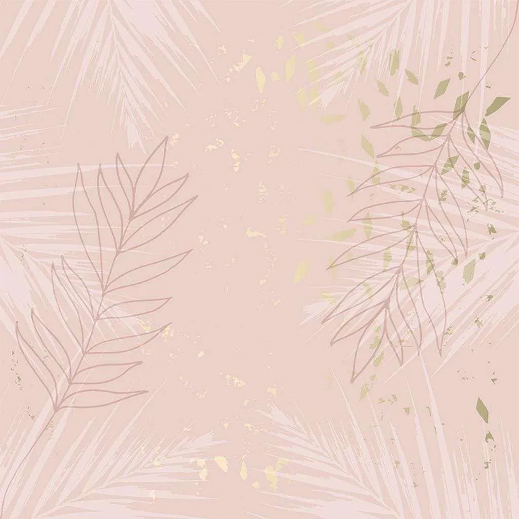 Фотообои в интерьере веточка папоротника на розовом фоне  9-1113 фото