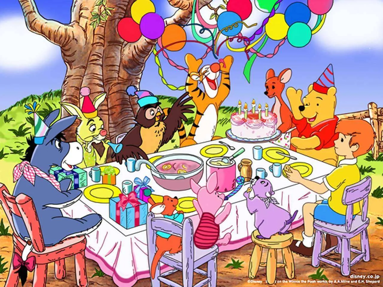 Фотообои в интерьере винни пух день рождение  12-270 фото