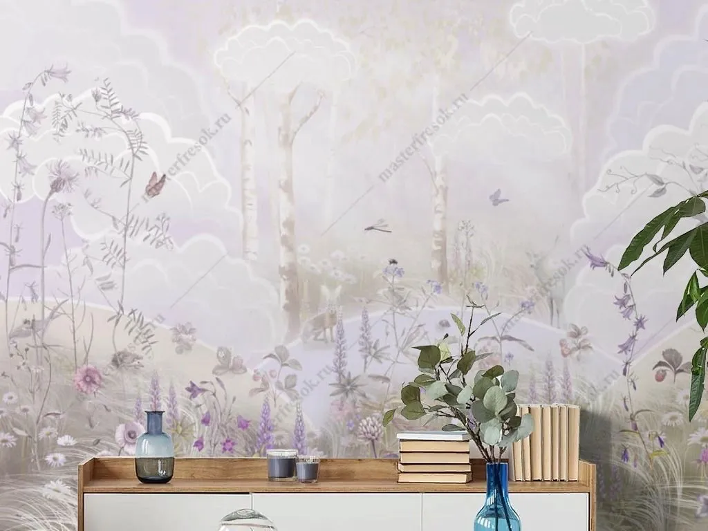 Фотообои Полевые цветы в детскую  13-648