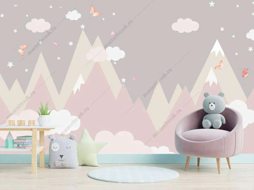 Фотообои Бесшовные обои на стену:  Скандинавские горы. Артикул: 14-073  