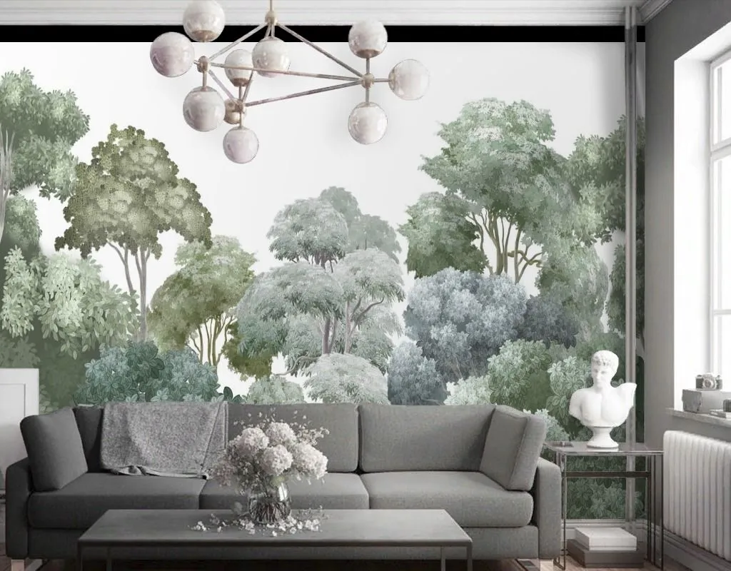 Фотообои в интерьере лес пушистый  13-700 фото