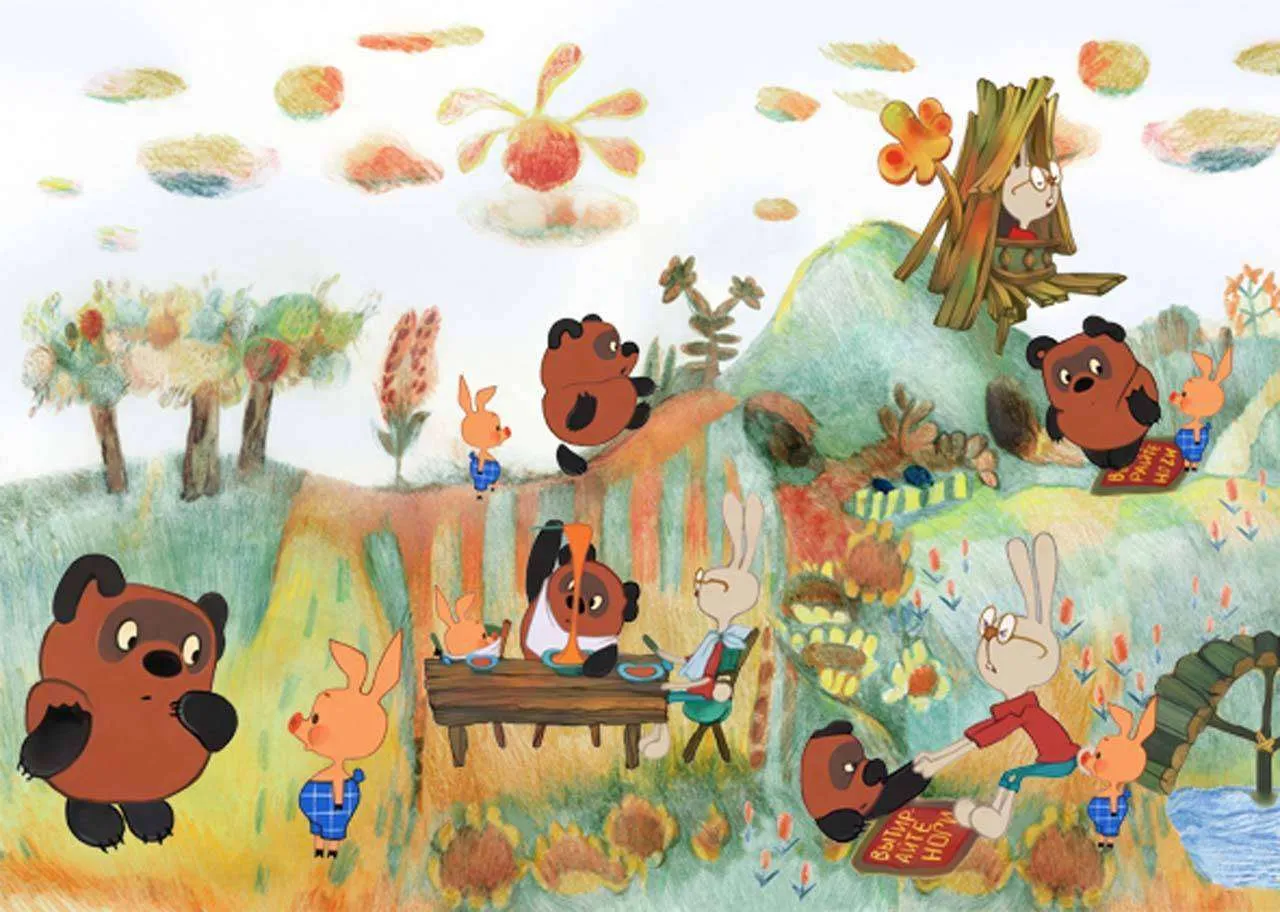 Фотообои в интерьере винни пух  12-090 фото