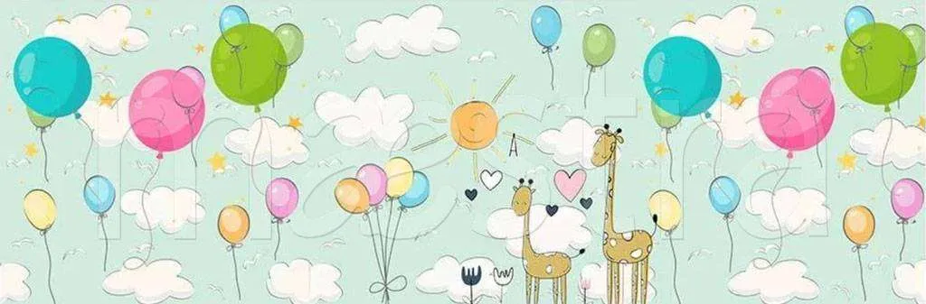 Фотообои в интерьере запускаем воздушные шарики  15-256 фото