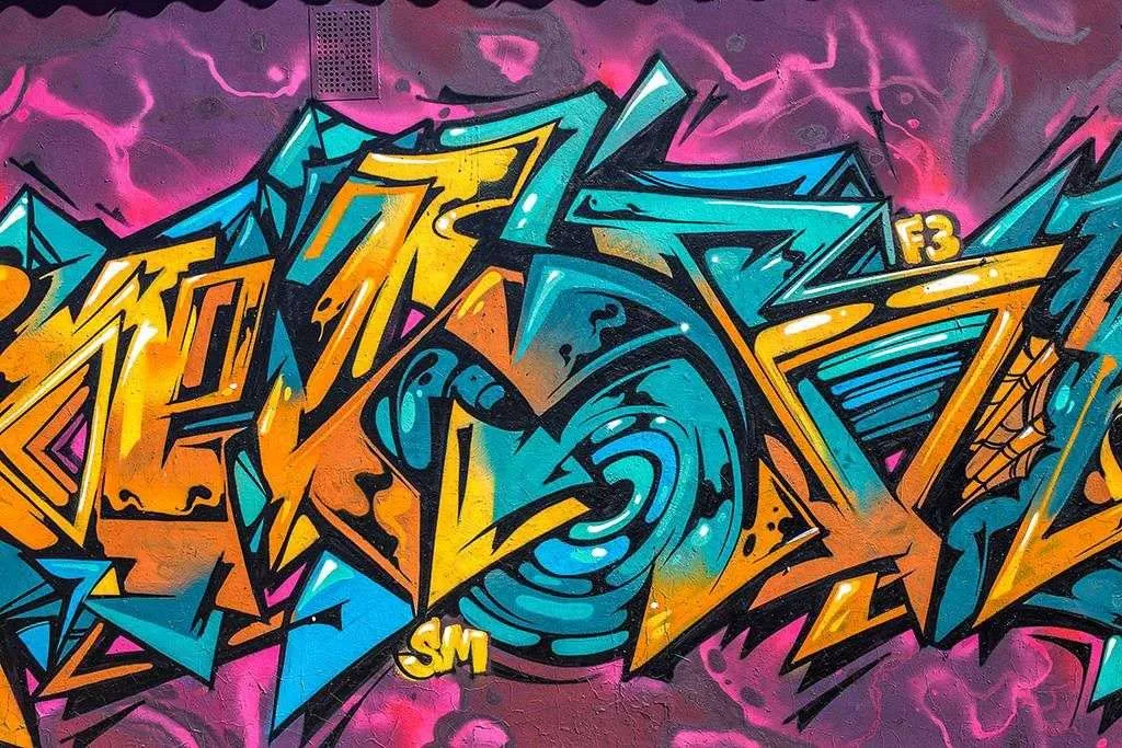 Фотообои в интерьере арт граффити  12-1574 фото