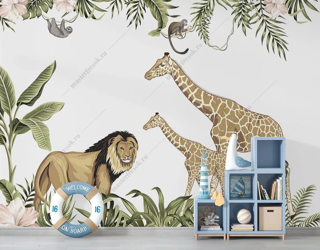 Фотообои Два жирафа  14-414