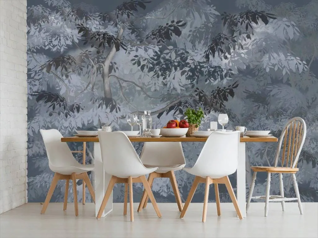 Фотообои в интерьере зимний пейзаж  13-283 фото