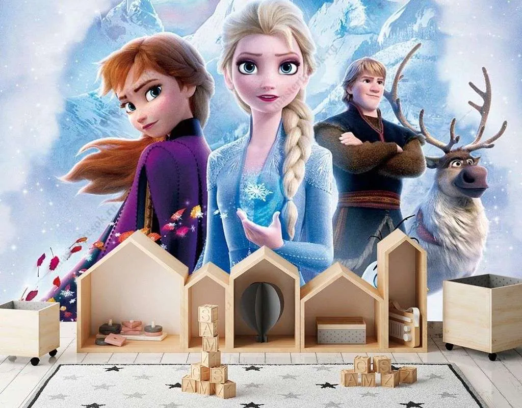 Фотообои в интерьере холодное сердце- замерзшая эльза  12-1366 фото