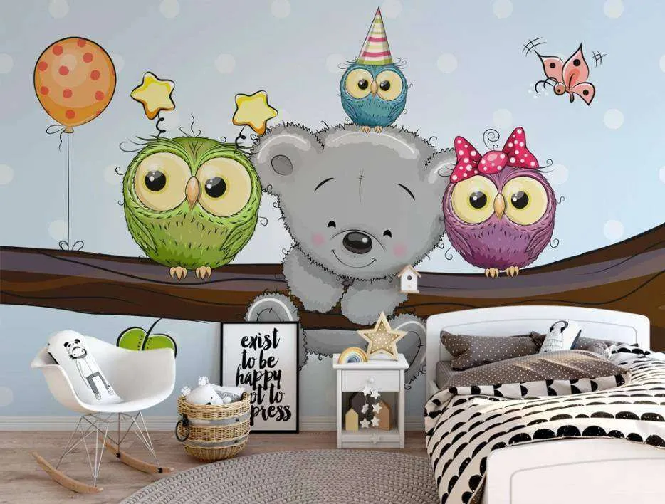 Фотообои в интерьере посиделки на ветке  15-221 фото