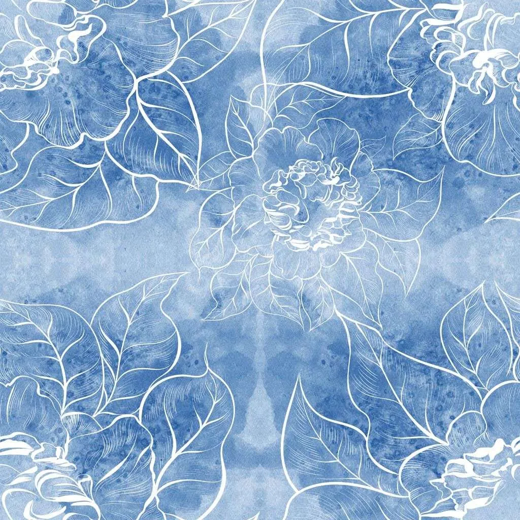 Фотообои в интерьере голубые розы  9-1178 фото