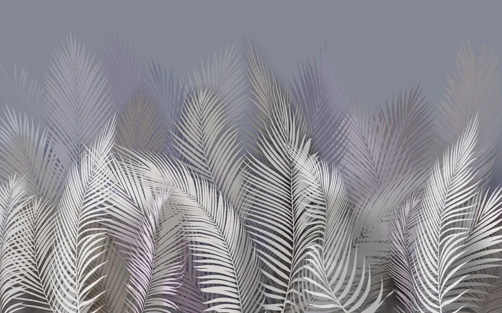 Фотообои в интерьере пальмовые ветви  13-220 фото