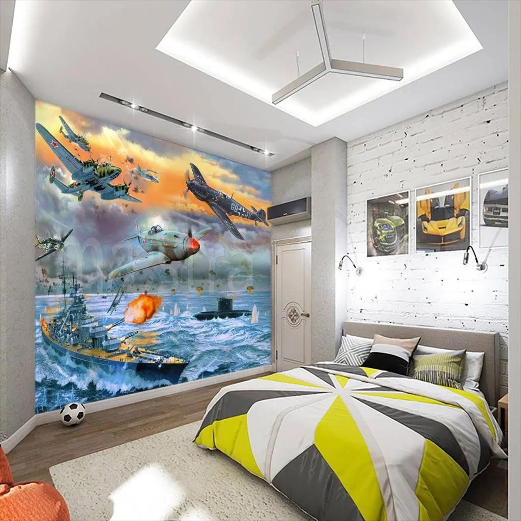 Фотообои в интерьере воздушный бой  11-004 фото