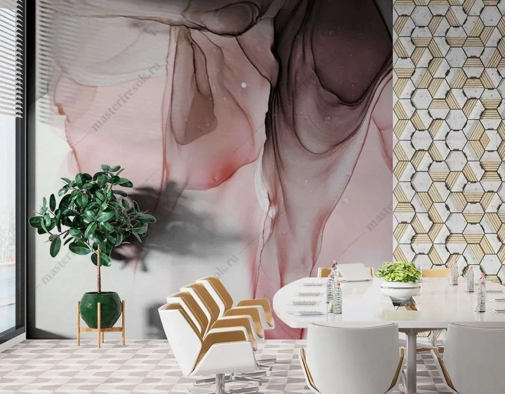 Фотообои в интерьере абстрактный фон мрамор  9-1557 фото