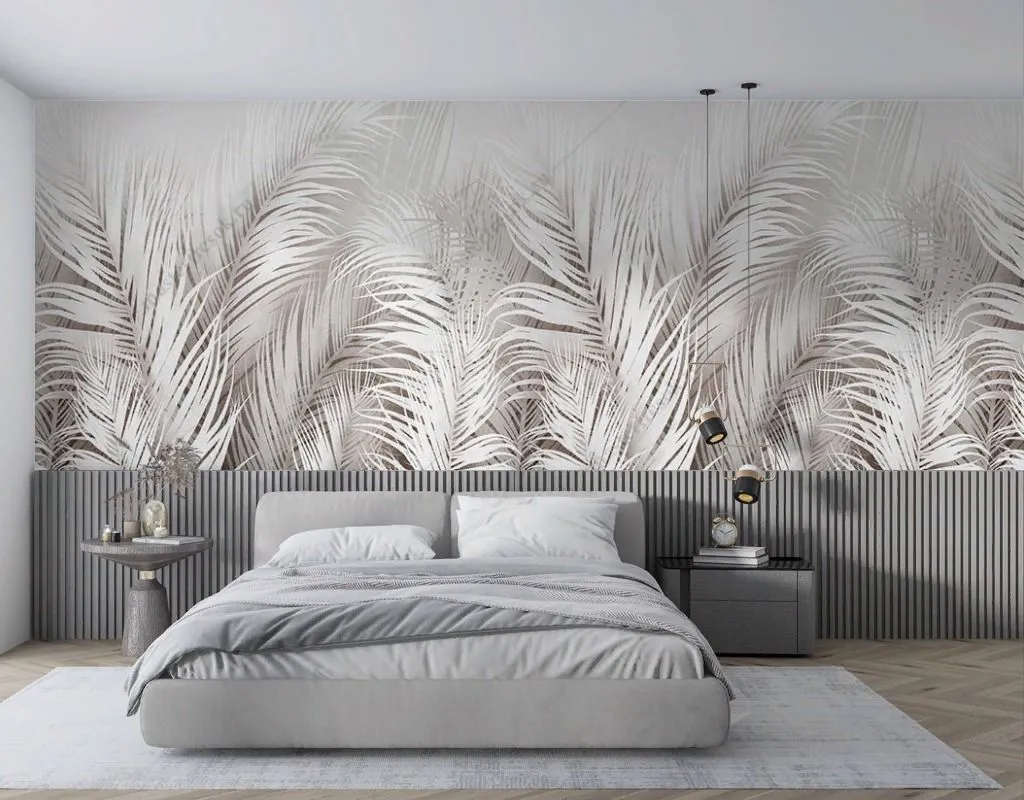 Фотообои Пудровые перья снизу  9-1701