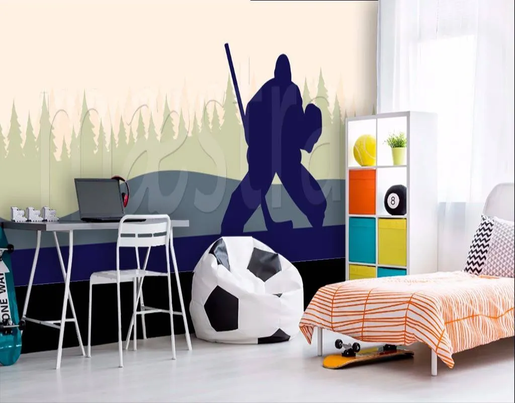 Фотообои Силуэт вратаря в тени  12-568