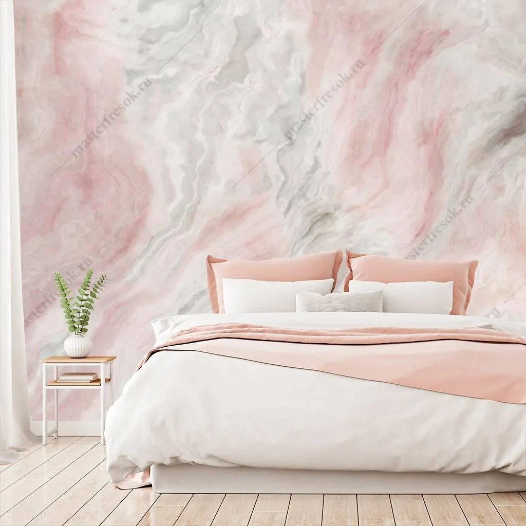 Фотообои Флюид арт розовый мрамор  9-1003