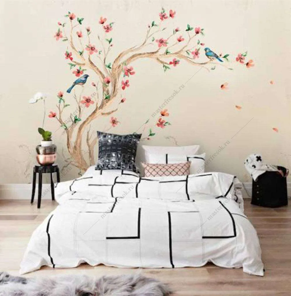 Фотообои Бесшовные обои на стену:  Цветущее дерево. Артикул: 15-919  