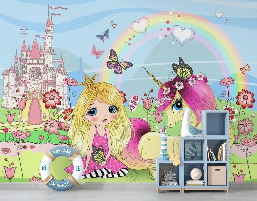 Фотообои Принцесса у радуги  19-0005