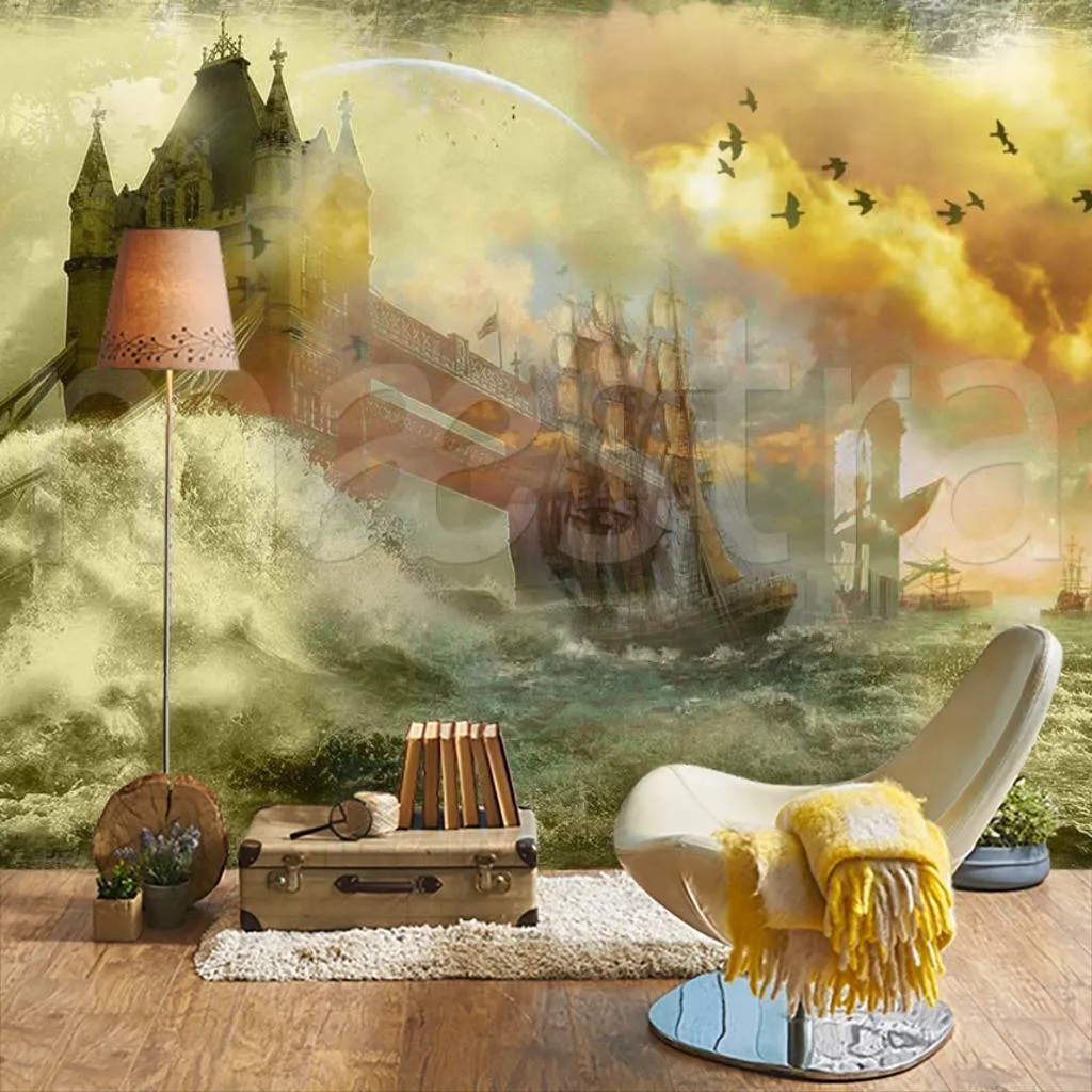 Фотообои Буря у замка  2-069