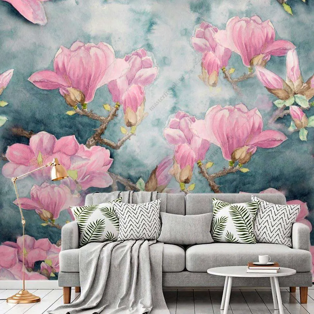 Фотообои Бесшовные обои на стену:  Живописные цветы. Артикул: 9-1183  