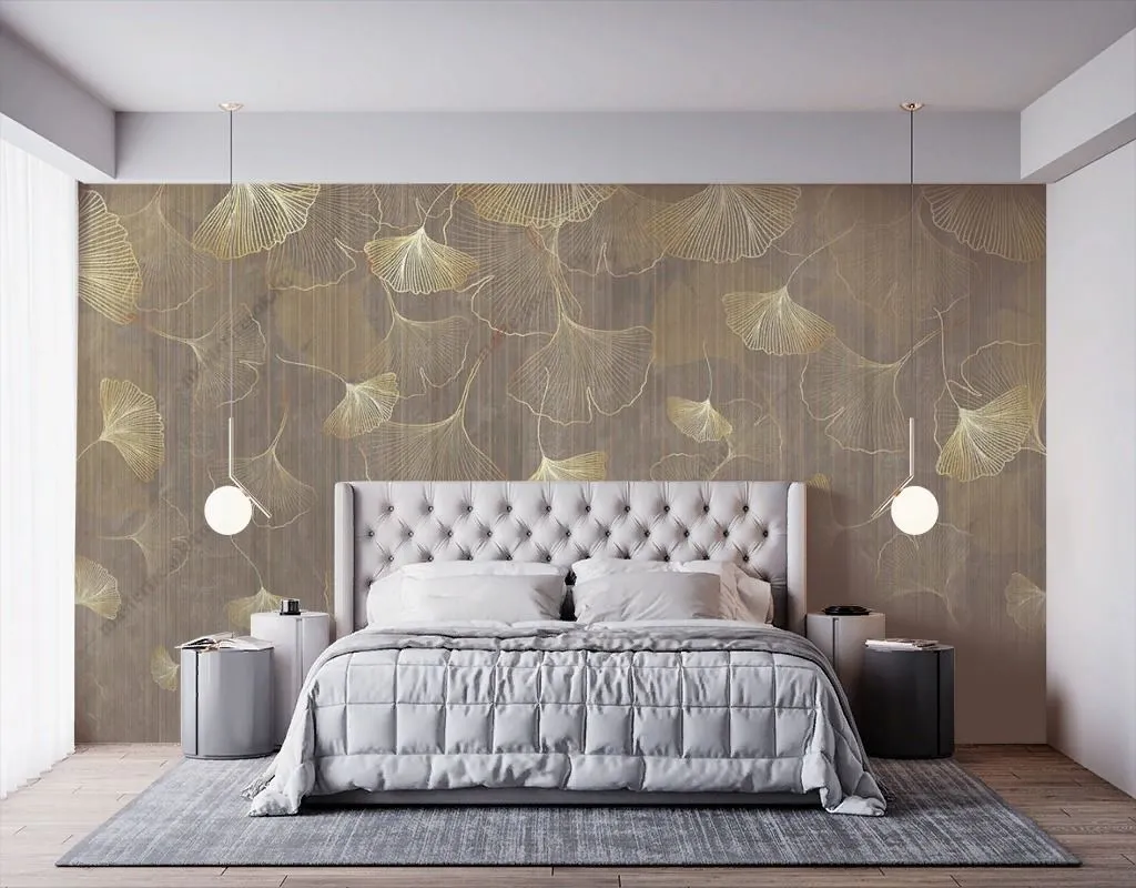 Фотообои Абстракция золотые лепестки  9-1822