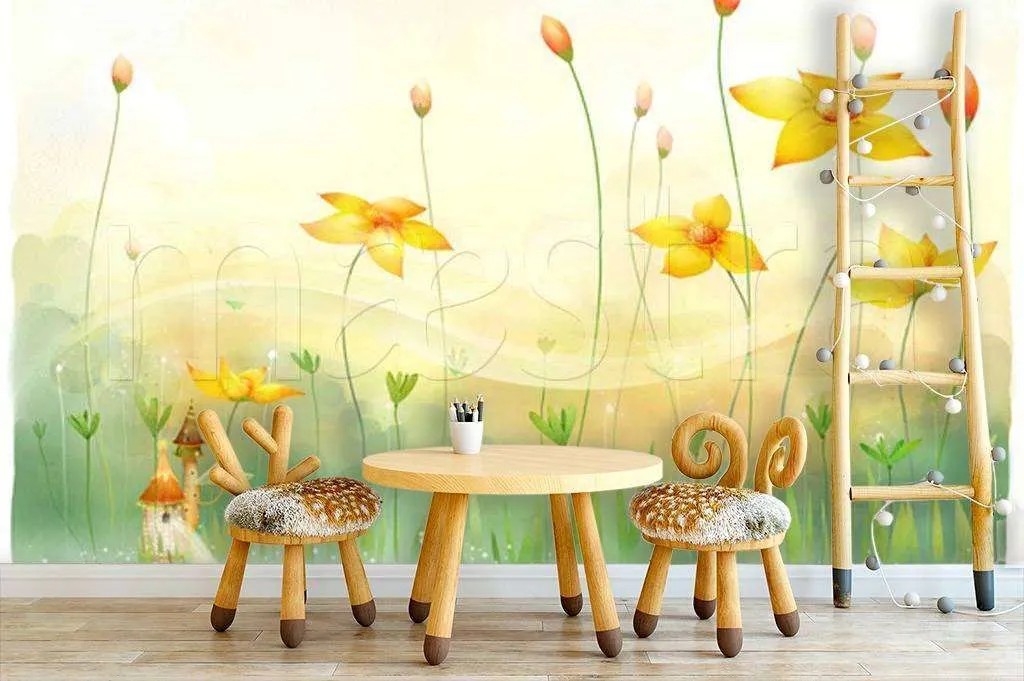 Фотообои Бесшовные обои на стену:  Цветочная поляна. Артикул: 12-274  